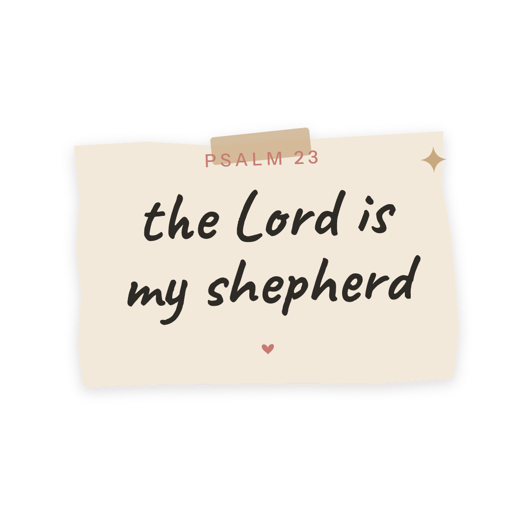 Sticker: Psalm 23 the Lord is my shepherd