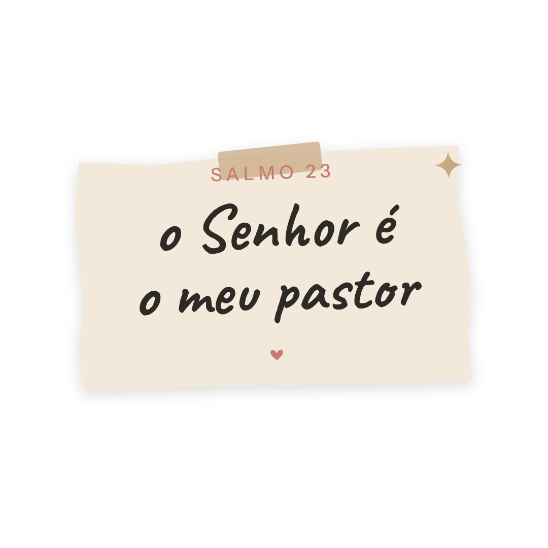 Sticker: Salmo 23 o Senhor é o meu pastor
