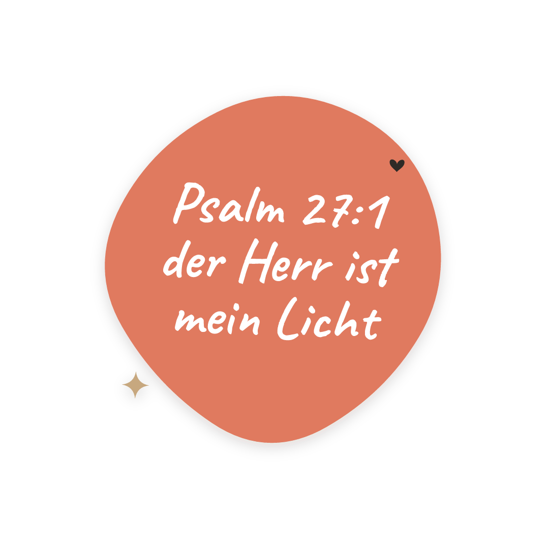 Sticker: Psalm 27:1 der Herr ist mein Licht