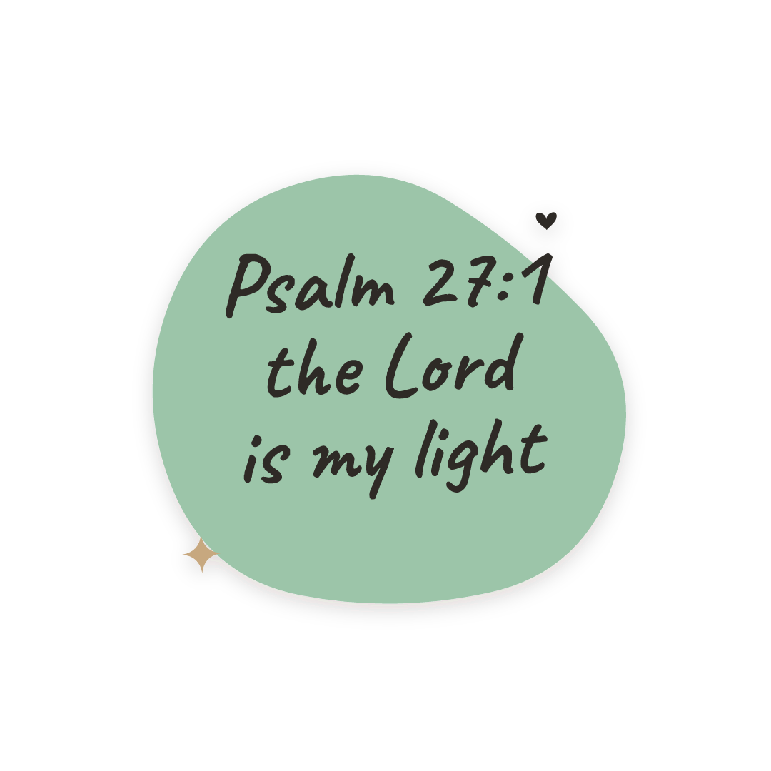 Sticker: Psalm 27:1 the Lord is my light