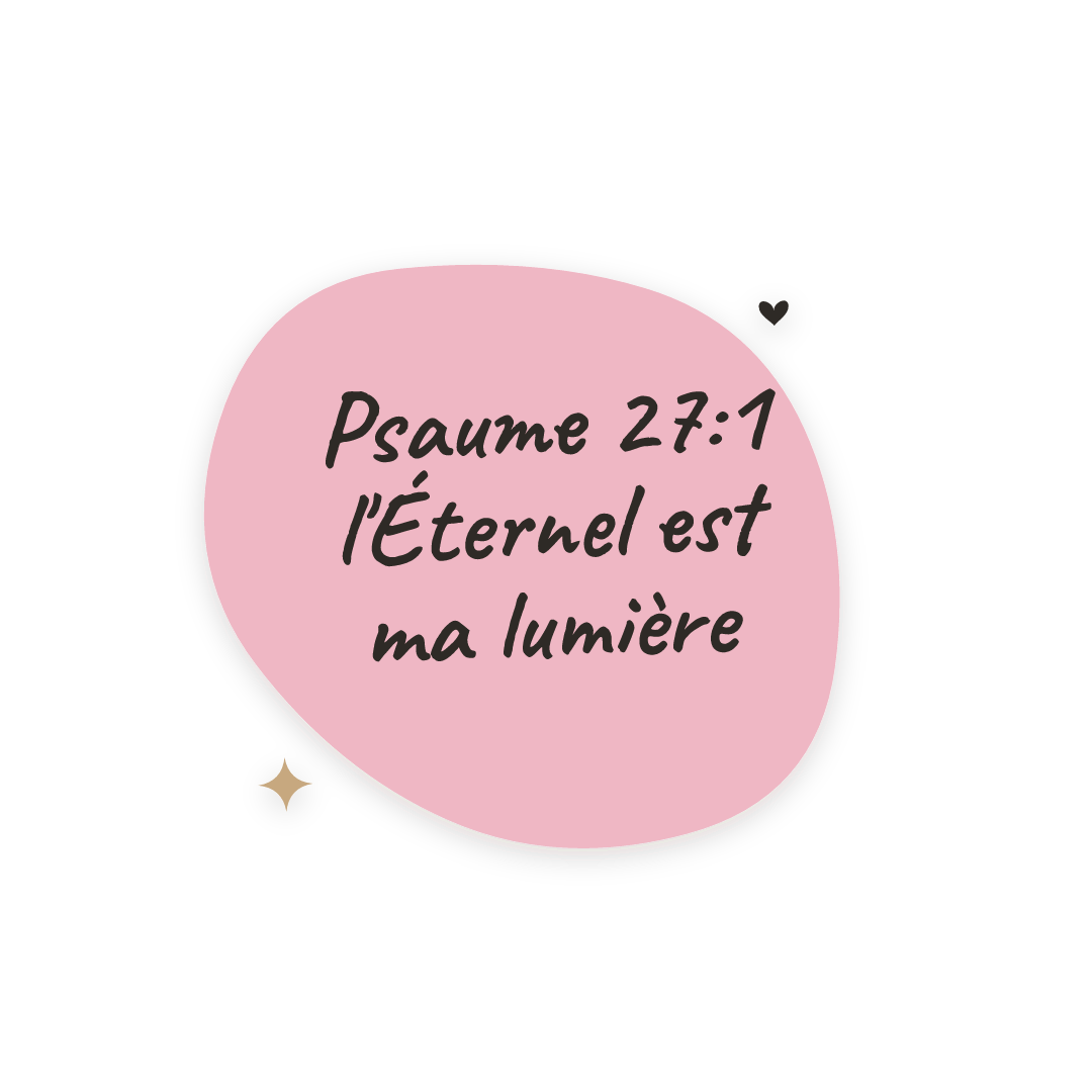 Sticker: Psaume 27:1 l'Éternel est ma lumière