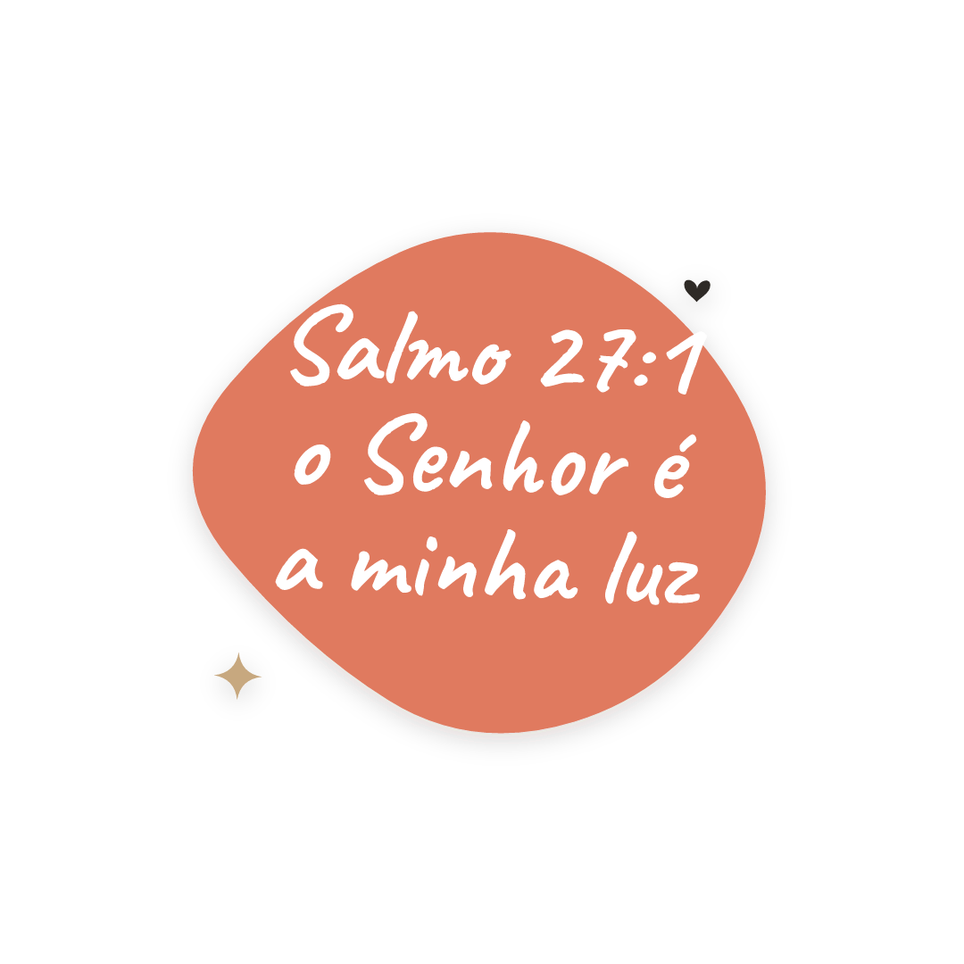 Sticker: Salmo 27:1 o Senhor é a minha luz