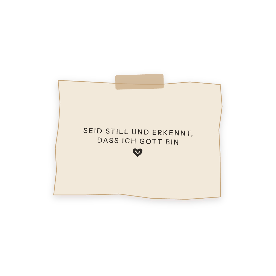 Sticker: Psalm 46:10 seid still und erkennt, dass ich Gott bin