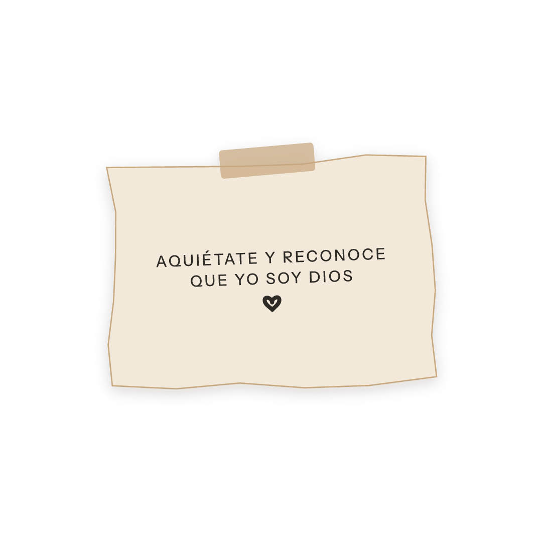 Sticker: Salmo 46:10 aquiétate y reconoce que yo soy Dios