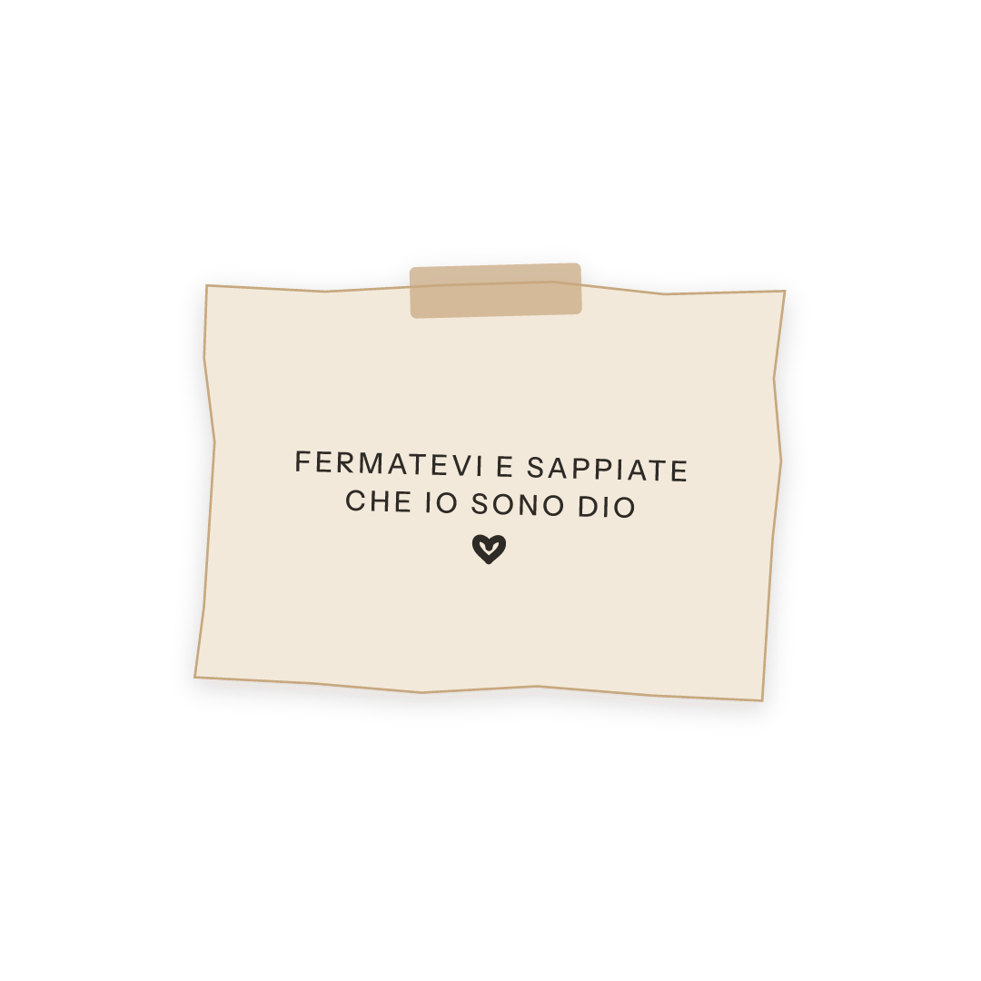 Sticker: Salmo 46:10 fermatevi e sappiate che io sono Dio