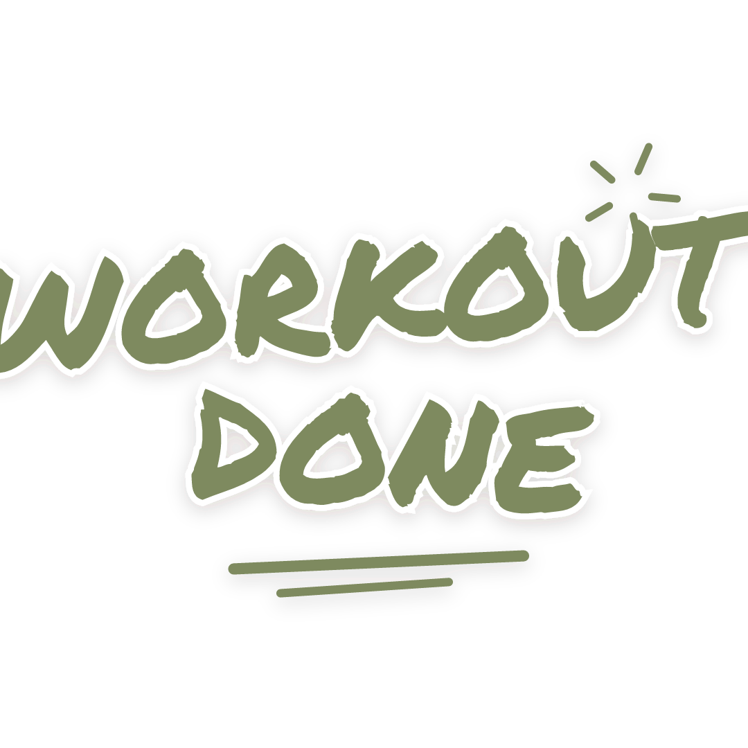 Sticker: workout done